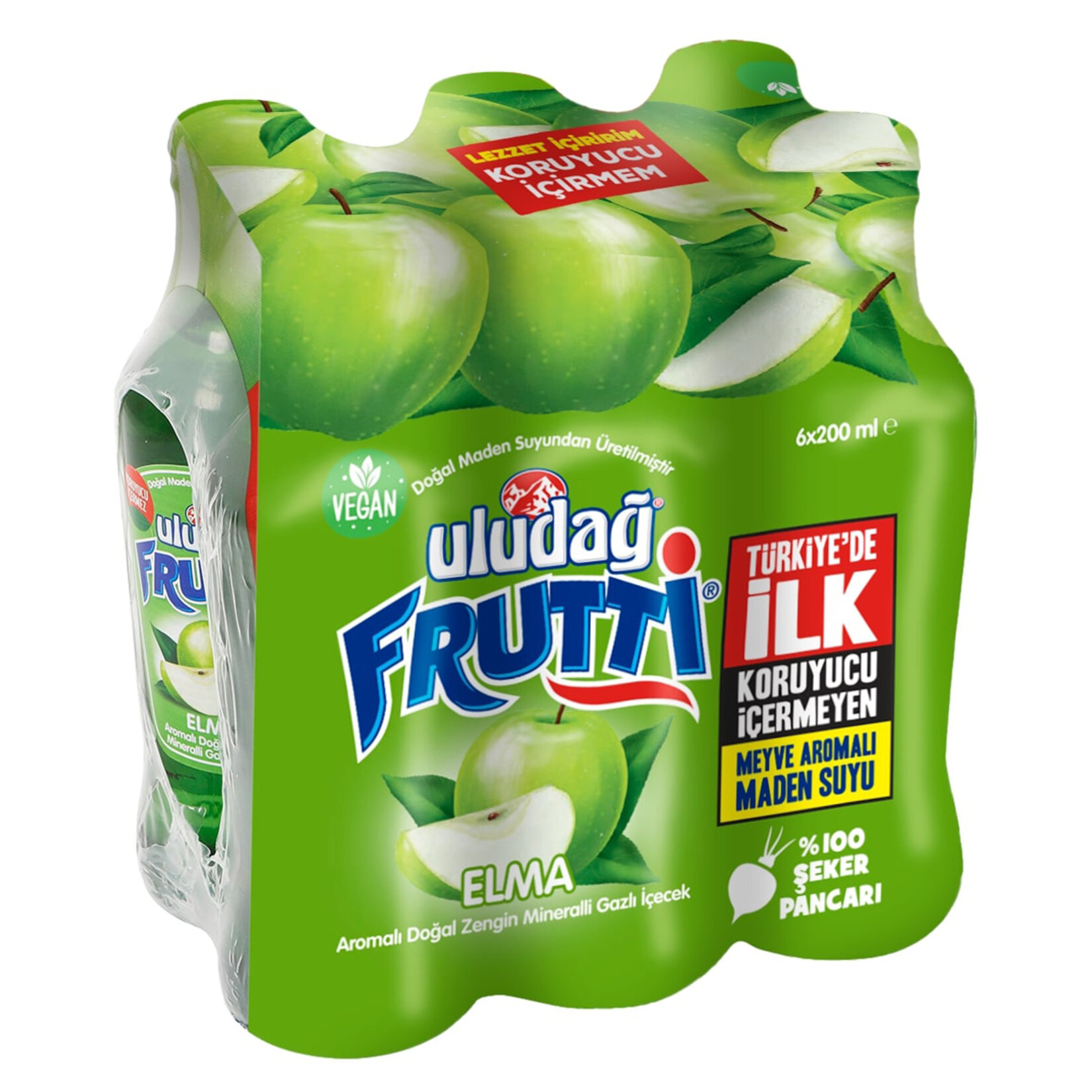 Uludağ Frutti Elmalı Soda 24 x 200 ml